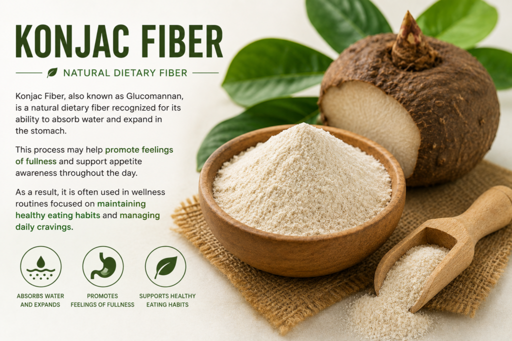 Konjac Fiber ingredient in Trimoryn for appetite control