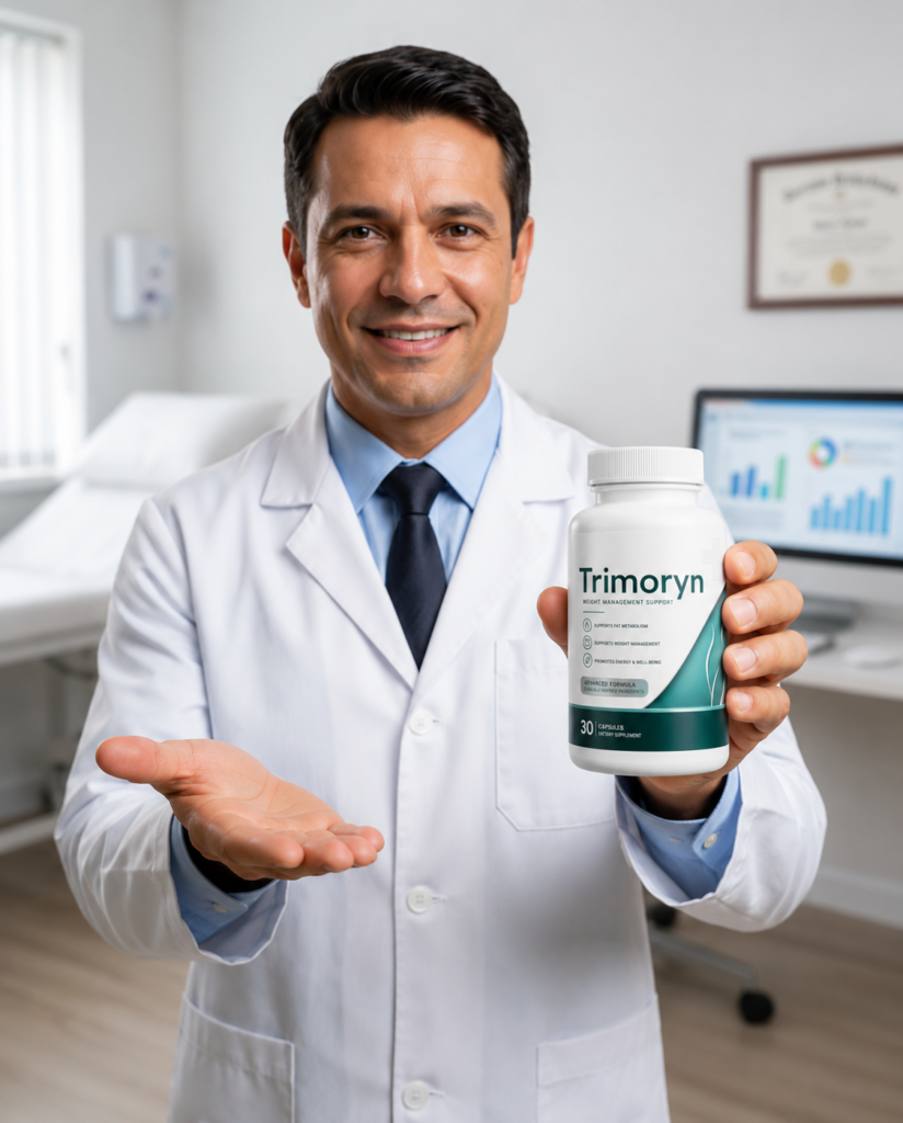 Trimoryn supplement bottle for metabolism and gut health support in women over 40