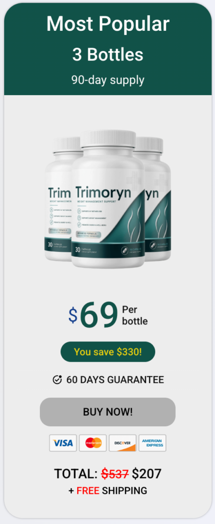 Trimoryn 3 bottles package price and discount