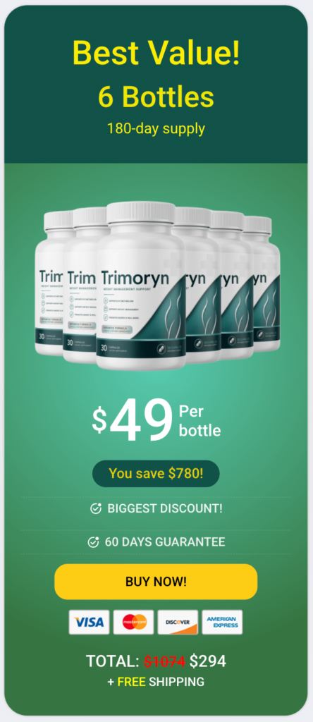 Trimoryn 6 bottles package price and discount
